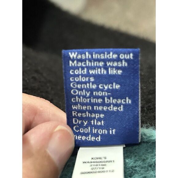 Apt 9 Black White & Teal Color Block Sweater Women’s L - Picture 5 of 5